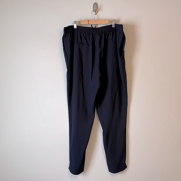 Navy tapered dress pants with drawstring closure - Picture 4 of 4